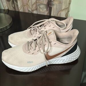 Nike Women's Rose Gold Running Shoes size 9